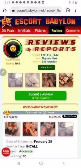 Escort Hayden Hart in Chula Vista, CA