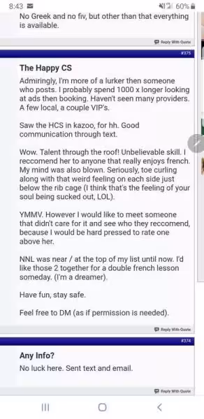 Escort Happy Cocksucker in Detroit, MI