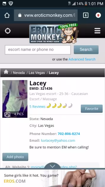 Escort Lacey in Las Vegas, NV